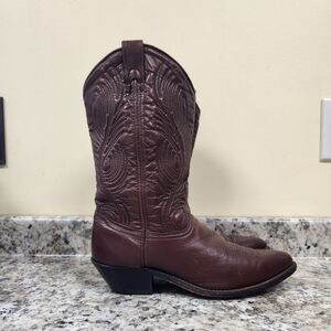 Abilene Western Wear Brown Cowgirl Cowboy Boots Women's Size 8.5M